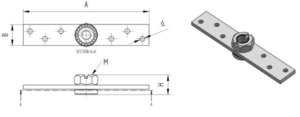 Anschraubplatte für for H/18-33x34